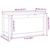 vidaXL Contenitore Portaoggetti Grigio 80x40x45,5cm Massello di Pino