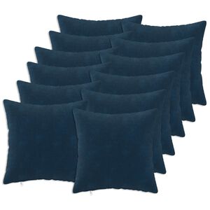 vidaXL Federa 12 pz HEERLEN Blu 40 x 40 cm Fleece in microfibra
