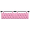 vidaXL Testata appesa Montaggio a parete Rosa 170 x 55 x 7 cm Tessuto