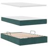 vidaXL Letto con Contenitore Verde Scuro 120 x 200 cm Velluto