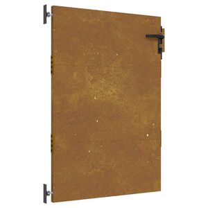 vidaXL Cancello da giardino 85x125 cm in acciaio Corten