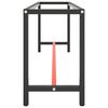 vidaXL Telaio Banco da Lavoro Nero e Rosso Opaco 210x50x79 cm Metallo