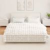 vidaXL Coperta in Pelliccia di Coniglio Finta Bianco 150 x 220 cm