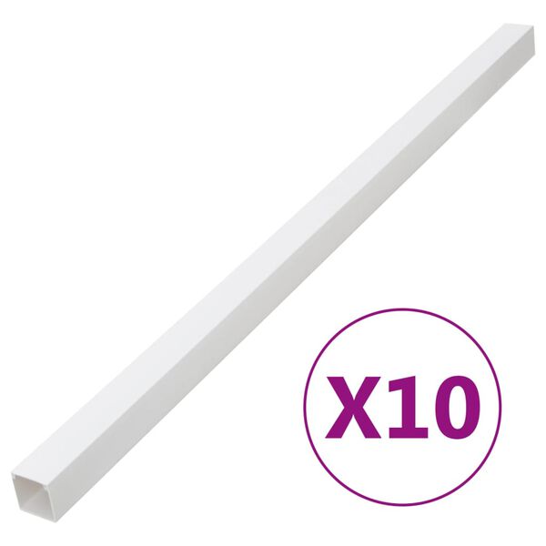 vidaXL Canalina per Cavi 40x40 mm 10 m in PVC