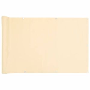 vidaXL Paravento da Balcone Crema 600x90 cm in PVC