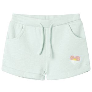 vidaXL Pantaloncini per Bambini con Coulisse Menta Chiaro Misto 116