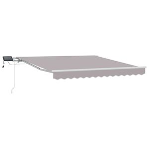 vidaXL Tenda Retrattile Grigio chiaro 300 x 250 cm Tessuto e acciaio
