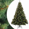 vidaXL Albero di Natale Artificiale con Rami Pieghevoli 180 cm 300 LED