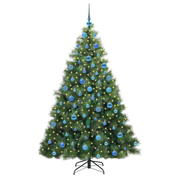 vidaXL Albero di Natale artificiale con 300 LED Verde 180 cm PE e PVC