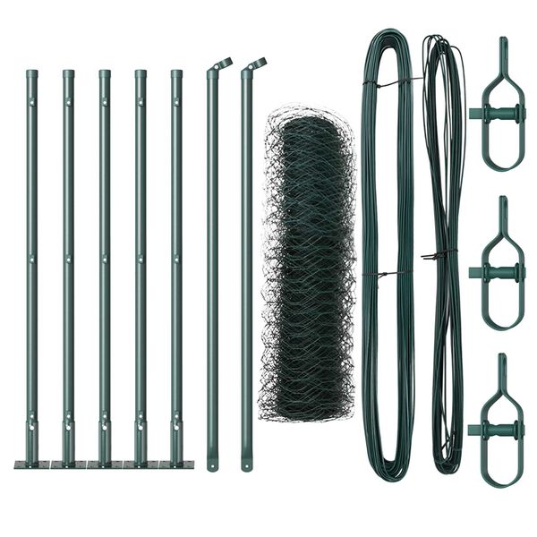 vidaXL Palo della recinzione Verde 10 x 0,5 m (rete da 50 mm)