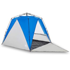 vidaXL Tenda da Spiaggia 4Persone Azzurro Rilascio Rapido Impermeabile
