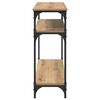vidaXL Tavolo consolle Rovere artigianale 100 x 29 x 75 cm