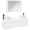 vidaXL Set di Armadi da Bagno 4 pz Bianco Legno ingegnerizzato