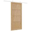 vidaXL Porta scorrevole Marrone 93 x 202 cm Pino massello