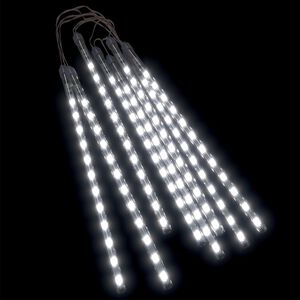 vidaXL Luci Meteoriche 8 pz 30cm Bianco Freddo 192 LED Interni Esterni