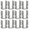 vidaXL Picchetti per Recinzione 12 pz Argento 9x6x15cm Acciaio Zincato