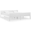 vidaXL Giroletto Bianco in Legno Massello di Pino 180x200 cm