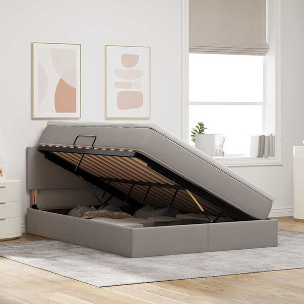 vidaXL Letto con contenitore e materasso Talpa 140 x 190 cm