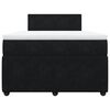 vidaXL Giroletto a Molle con Materasso Nero 120x190 cm in Velluto