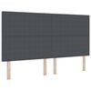 vidaXL Testiera LED con testiera Grigio scuro 180 cm Tessuto in Cords