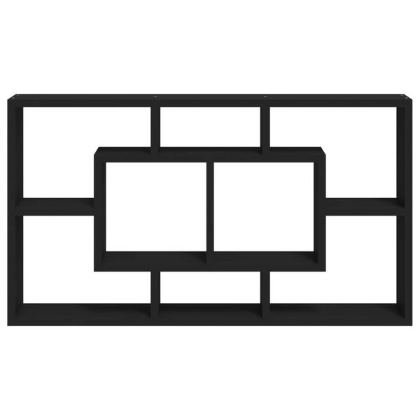 vidaXL Scaffale a Muro 8 Scomparti Nero