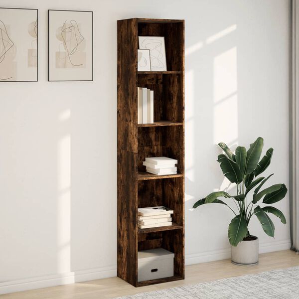 vidaXL Libreria Rovere Fumo 40x30x189 cm in Legno Multistrato