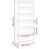 vidaXL Libreria/Divisorio Rovere Fumo 80x30x198 cm in Truciolato