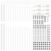 vidaXL Recinzione per Giardino 8 pcs Bianco 170 x 215 cm