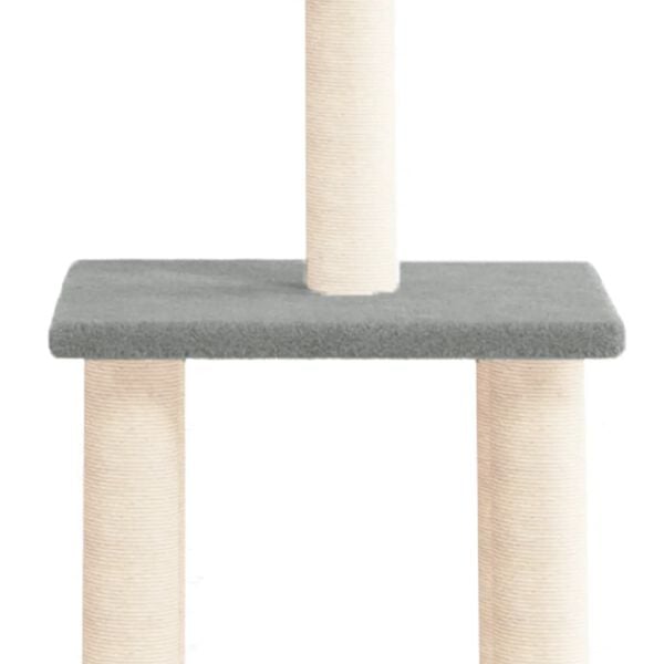 vidaXL Albero per Gatti con Tiragraffi in Sisal Grigio Chiaro 85,5 cm
