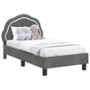 vidaXL Struttura letto per bambini con testata Grigio scuro