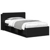 vidaXL Telaio del letto con storage con testiera Nero 90 x 190 cm