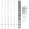 vidaXL Recinzione con Posto Argento 1,6 x 25 m Acciaio