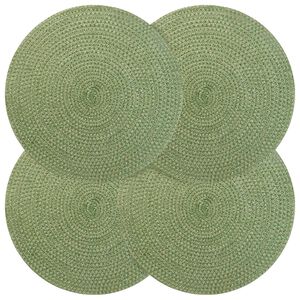 vidaXL Sottobicchieri in juta 4 pz Verde oliva 100% Juta Tossa
