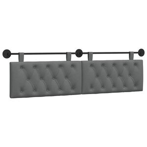 vidaXL Testata appesa Grigio scuro 190 x 55 x 7 cm Tessuto