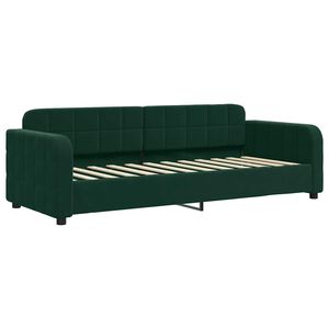vidaXL Letto da Giorno Verde Scuro 80x200 cm in Velluto