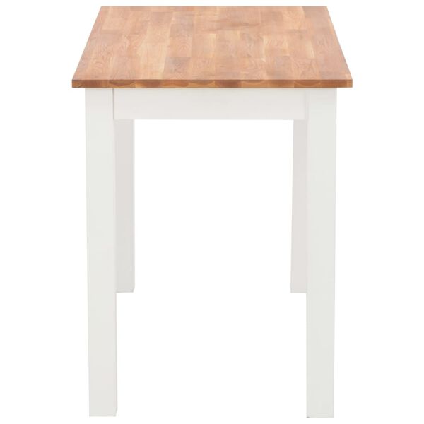 vidaXL Tavolo da Pranzo 120x60x74 cm in Legno Massello di Rovere