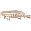 vidaXL Divano Letto con Letto Estraibile 90x190 cm Legno Massello Pino