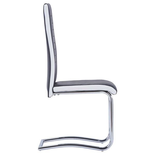 vidaXL Sedie da Pranzo a Sbalzo 4 pz Nere in Similpelle