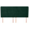 vidaXL Testiera ad Orecchio Verde Scuro 203x23x118/128cm in Velluto