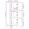 vidaXL Mobile Alto Bianco 40 x 33,5 x 110 cm Legno di mango massello