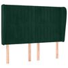 vidaXL Testiera ad Orecchio Verde Scuro 147x23x118/128cm in Velluto