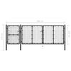 vidaXL Cancello per Giardino in Acciaio 400x125 cm Nero