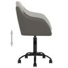 vidaXL Sedia da Ufficio Girevole Grigio Scuro in Velluto