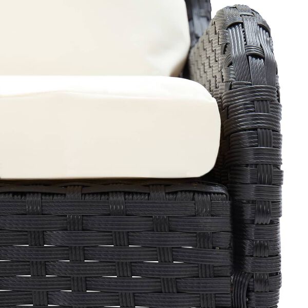 vidaXL Divani Angolari da Giardino 2 pz in Polyrattan Nero