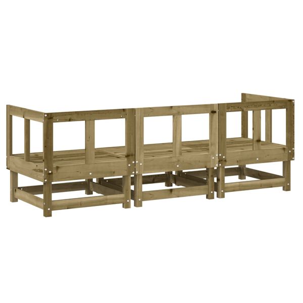 vidaXL Set Salotto da Giardino 3 pz in Legno Impregnato di Pino