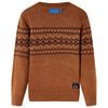 vidaXL Maglione per Bambini Lavorato a Maglia Cognac 92
