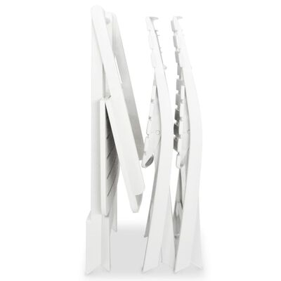 vidaXL Set da Bistrot 3 pz in Plastica Bianco