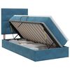 vidaXL Letto con contenitore e materasso Blu Scuro 90 x 190 cm Velluto