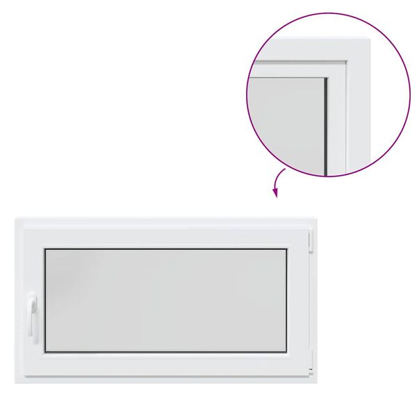 vidaXL Finestra Seminterrato RISOR 110x60 cm Anta Ribalta DIN Destra