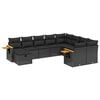 vidaXL Patio Sofa Set 8-Posti Black